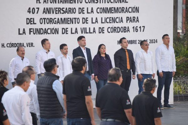 Con acto cívico conmemoran «407 Aniversario del Otorgamiento de Licencia para la Fundación de la Villa de Córdoba»
