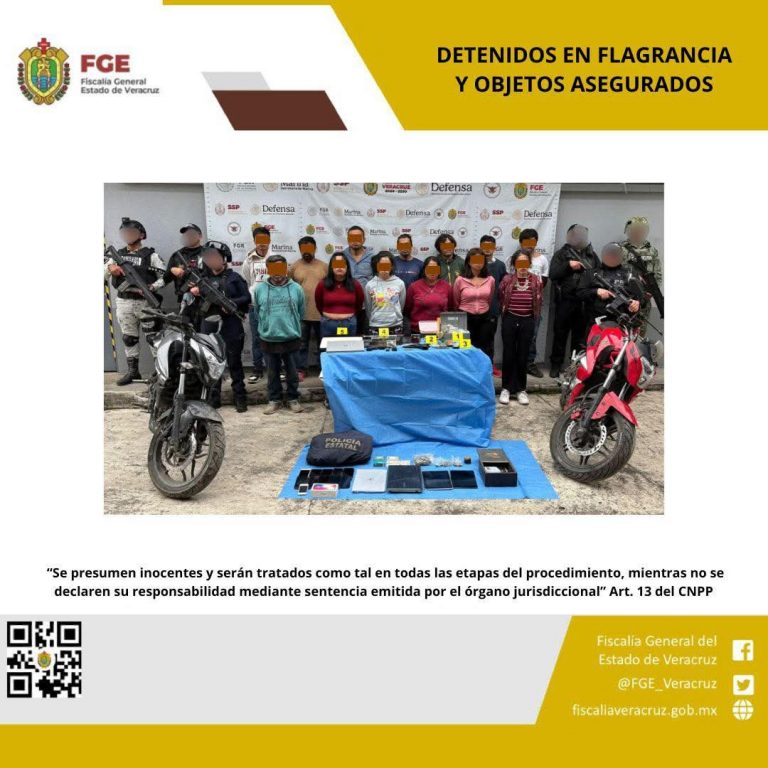 En Emiliano Zapata, 13 personas detenidas y objetos asegurados en operativo de cateo con fuerzas federales y estatales