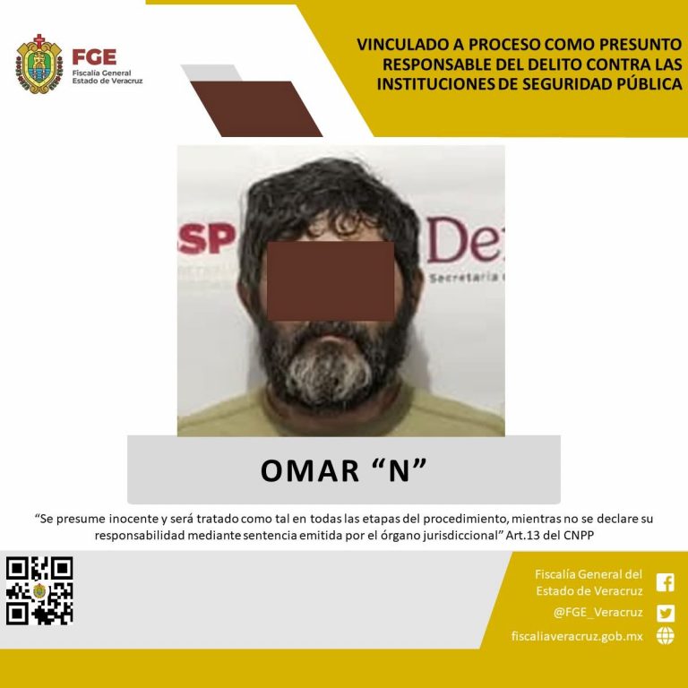 En Catemaco, vinculan a proceso a presunto responsable del delito contra instituciones de seguridad pública