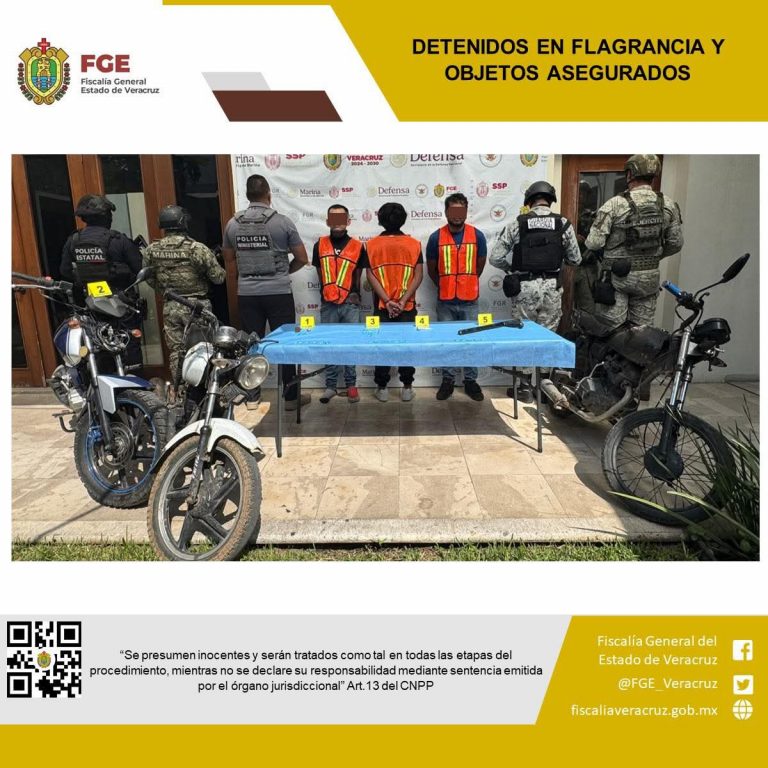 En Córdoba, FGE, fuerzas federales y Estatales detienen a tres personas, incluido un adolescente, tras cateo en Córdoba