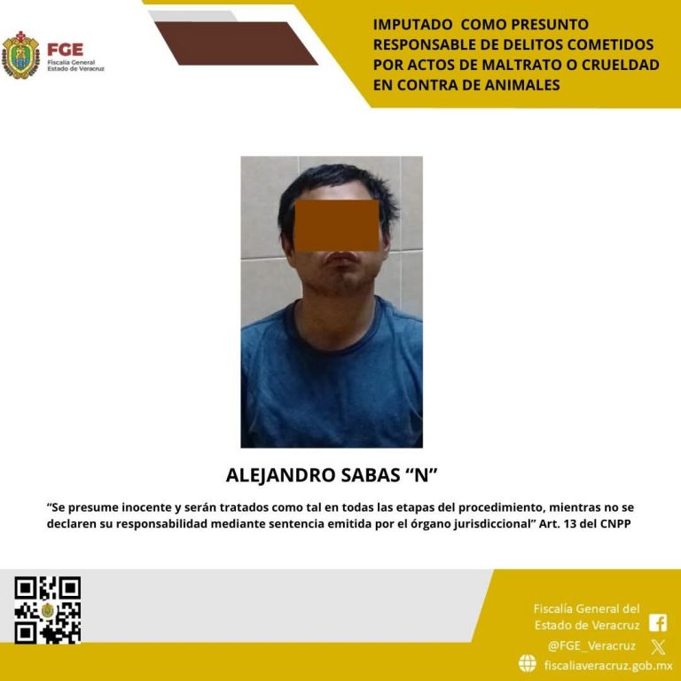 Imputado por presunto maltrato animal tras lesionar a una canina en Poza Rica