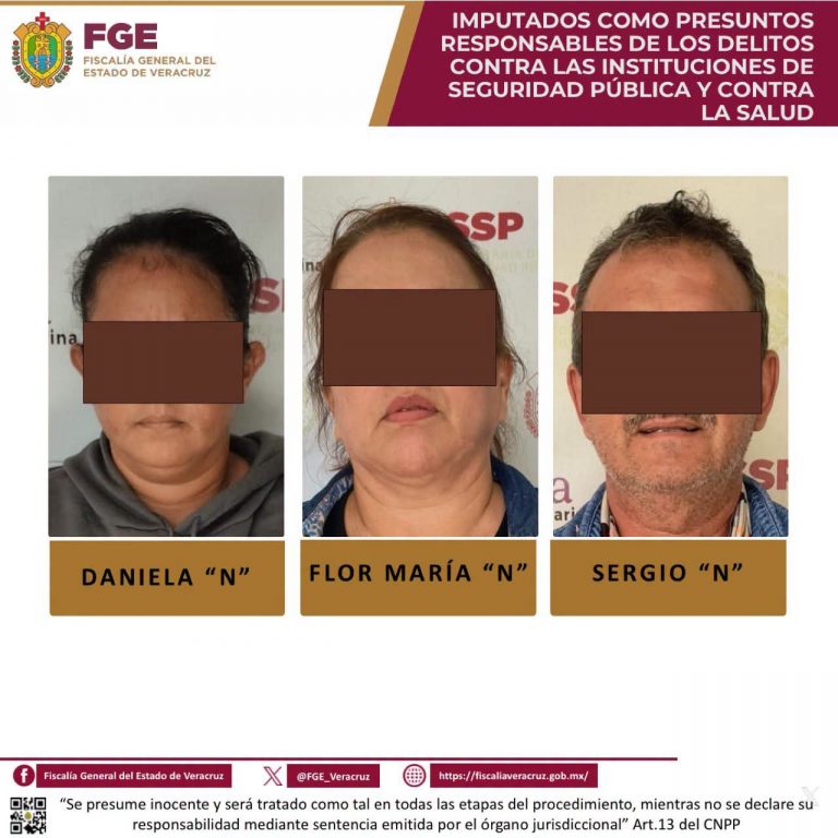 𝗟𝗲𝗴𝗮𝗹𝗶𝘇𝗮𝗻 𝗱𝗲𝘁𝗲𝗻𝗰𝗶𝗼́𝗻 𝗲 𝗶𝗺𝗽𝘂𝘁𝗮𝗻 𝗮 𝘁𝗿𝗲𝘀 𝗽𝗲𝗿𝘀𝗼𝗻𝗮𝘀 𝗽𝗼𝗿 𝗱𝗲𝗹𝗶𝘁𝗼𝘀 𝗰𝗼𝗻𝘁𝗿𝗮 𝗹𝗮 𝘀𝗲𝗴𝘂𝗿𝗶𝗱𝗮𝗱 𝗽𝘂́𝗯𝗹𝗶𝗰𝗮 𝘆 𝗰𝗼𝗻𝘁𝗿𝗮 𝗹𝗮 𝘀𝗮𝗹𝘂𝗱
